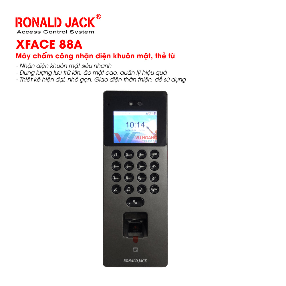 Máy chấm công vân tay và thẻ từ RONALD JACK X958-C 5
