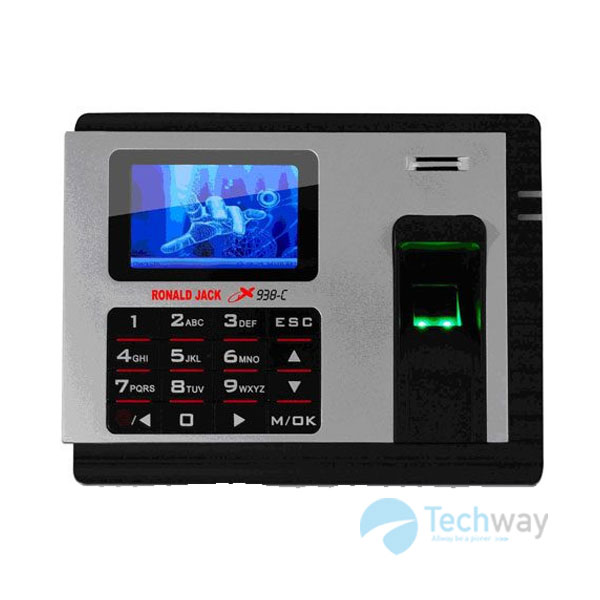 Máy chấm công vân tay + pin lưu điện Ronald Jack X938-C