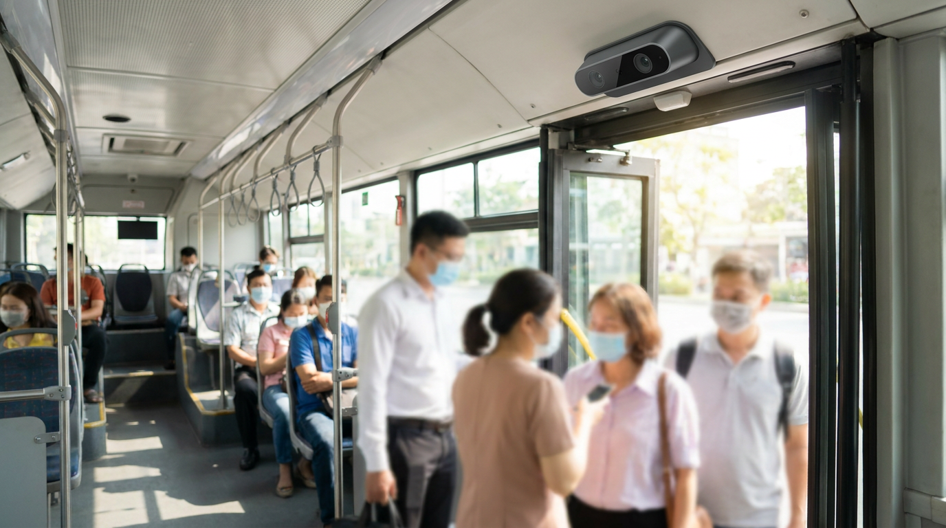 So sánh camera AI vs cảm biến hồng ngoại đếm hành khách xe buýt 2026