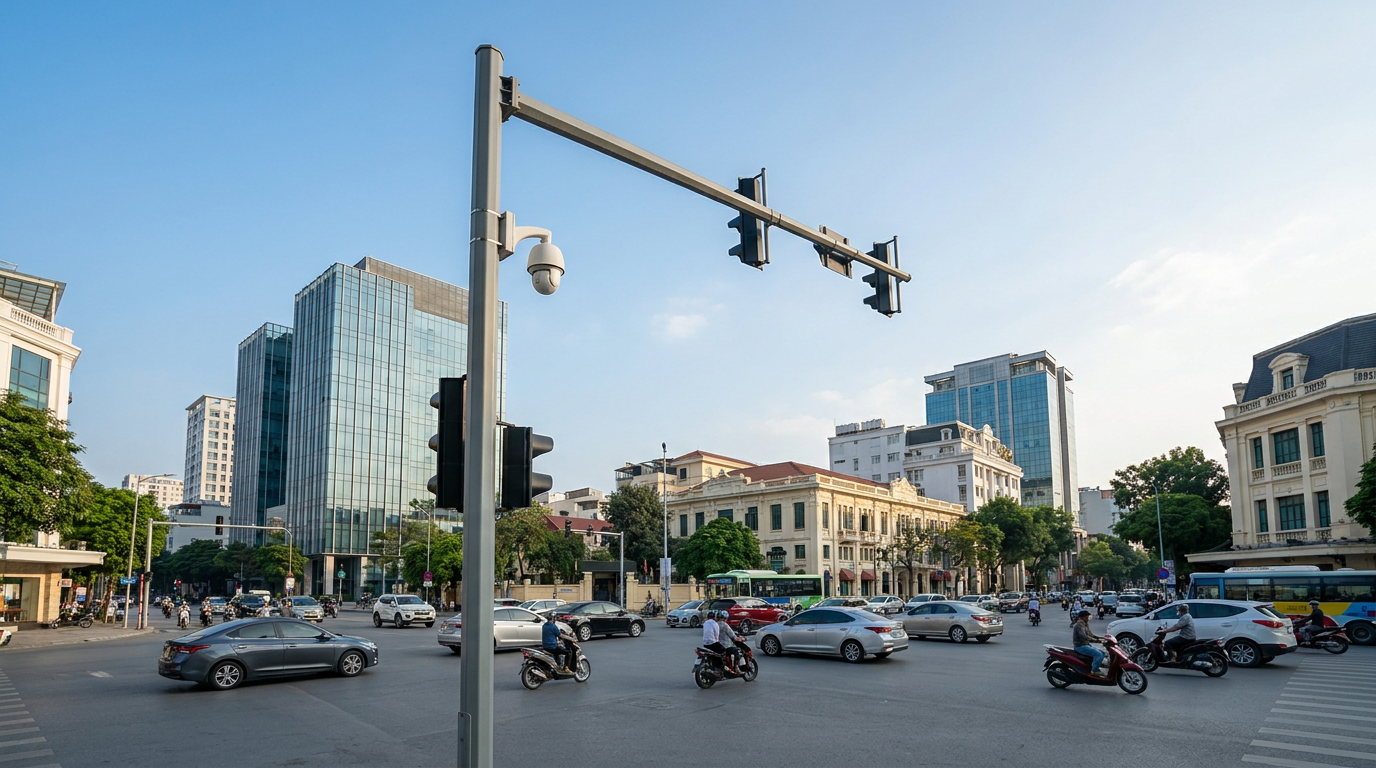 So sánh camera AI và cảm biến vòng từ đếm xe: Chọn công nghệ đèn giao thông