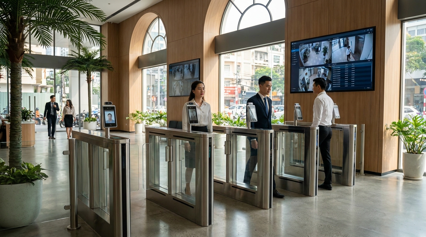 Tích hợp Face ID + RFID cổng turnstile: 5 bước lắp đặt 2026