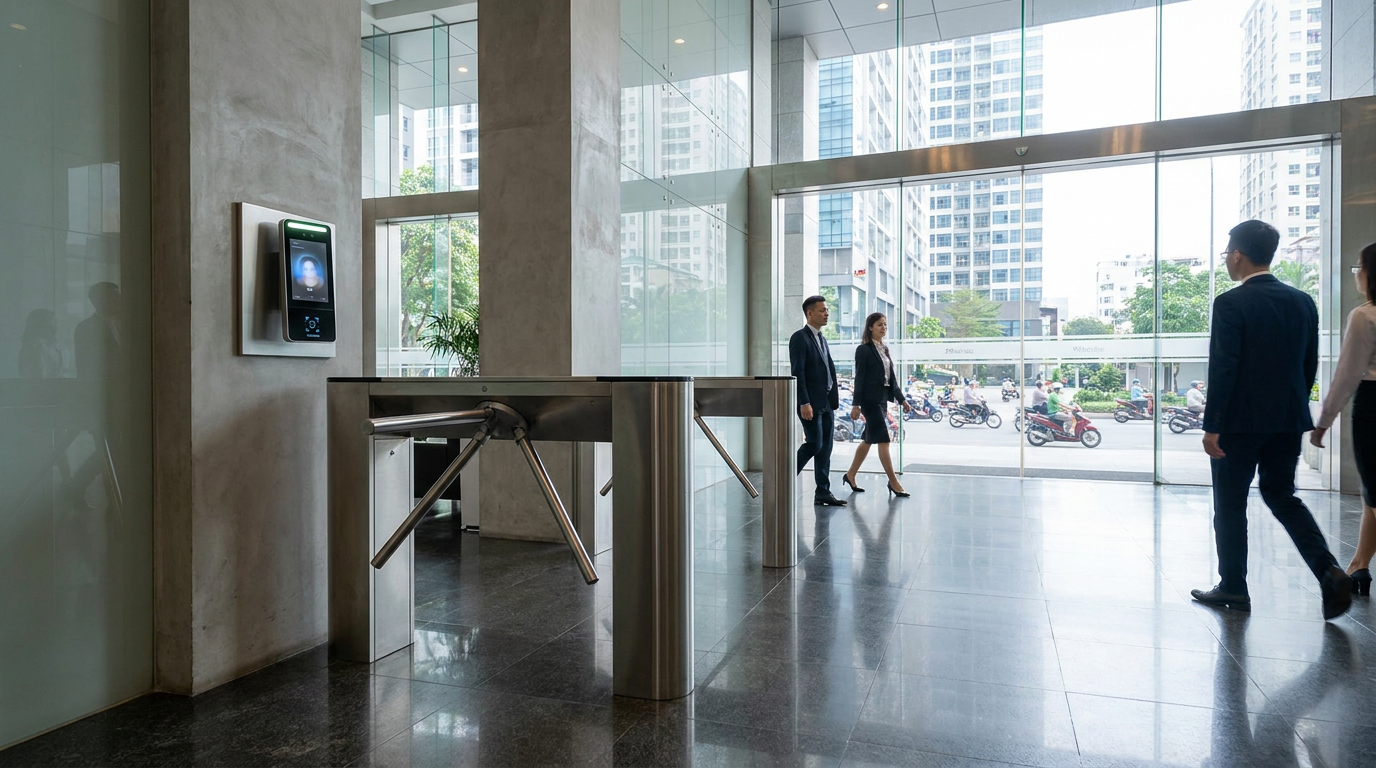 Báo giá cổng turnstile + Face ID văn phòng 2026