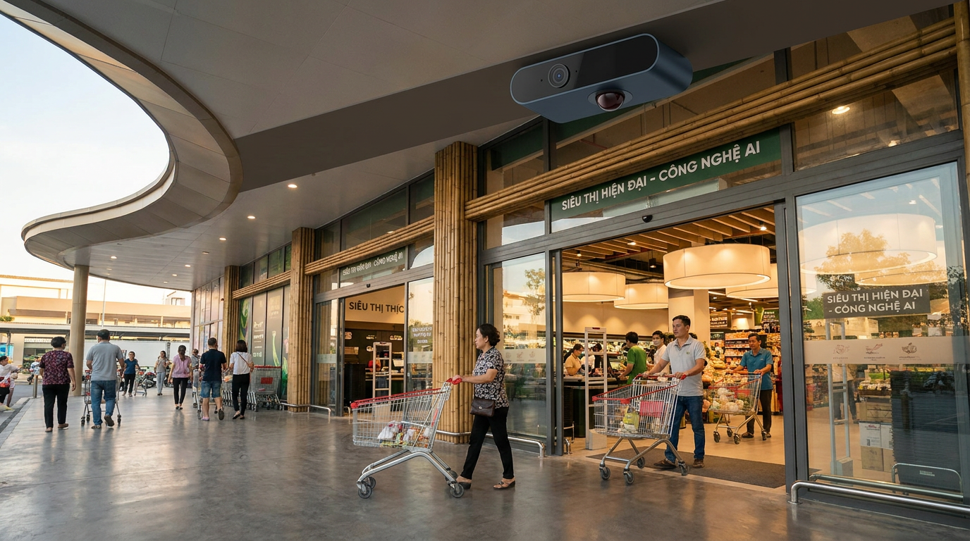 So sánh camera đếm người và cảm biến hồng ngoại: Giải pháp footfall nào chính xác cho siêu thị?