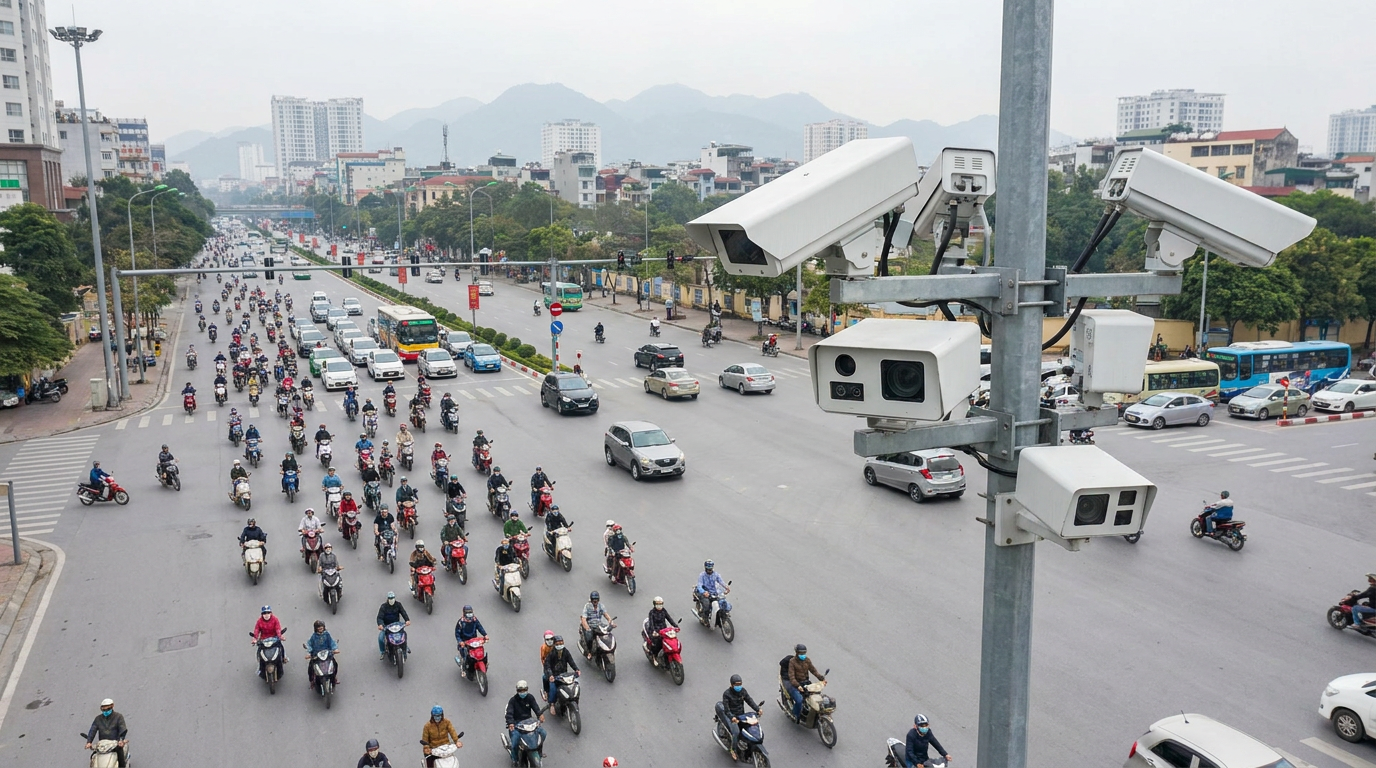Nguyên lý hoạt động camera AI đếm lưu lượng xe: Từ cảm biến đến tối ưu đèn