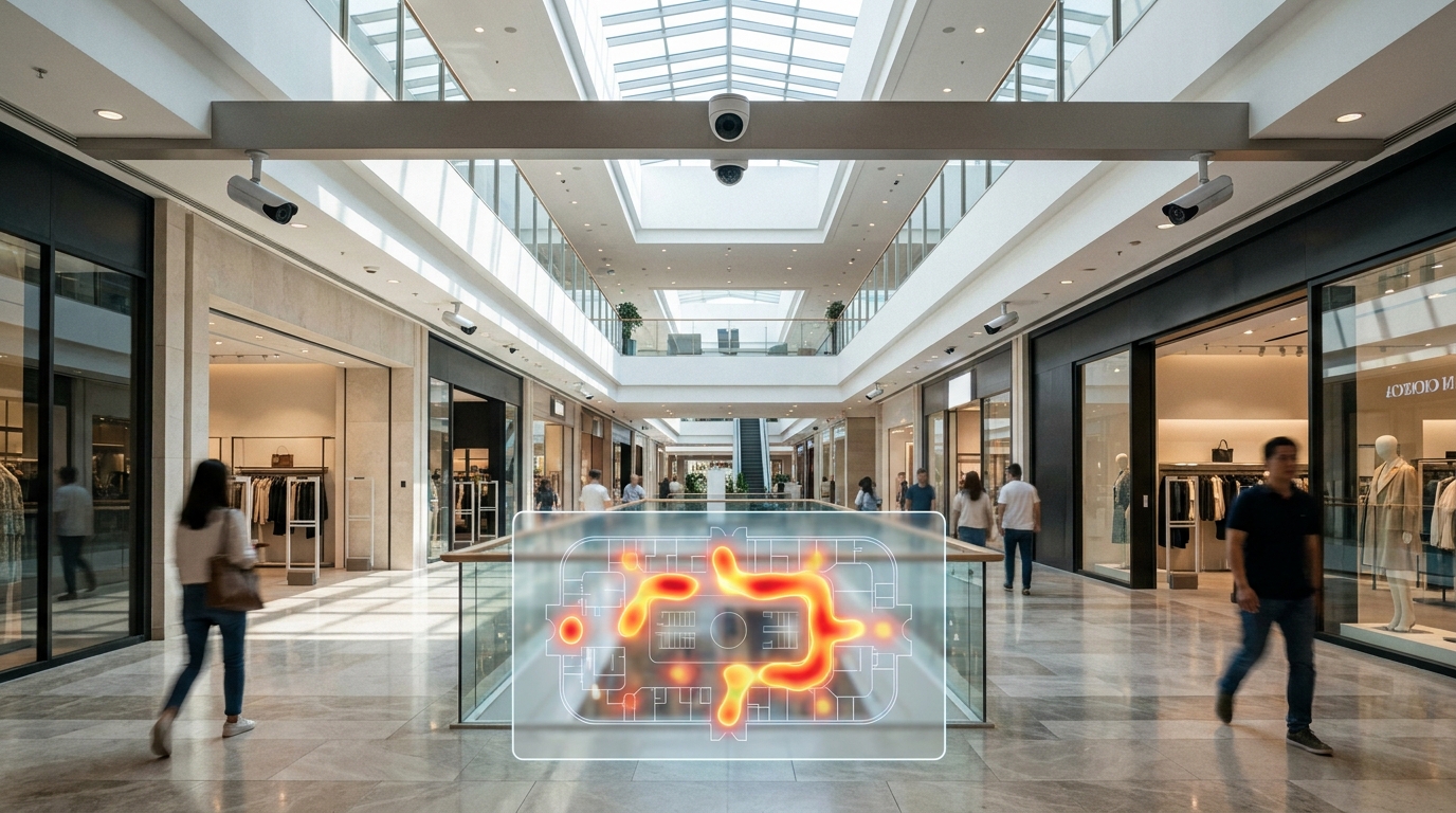 Giải pháp camera đếm người heatmap dwell time TTTM toàn diện