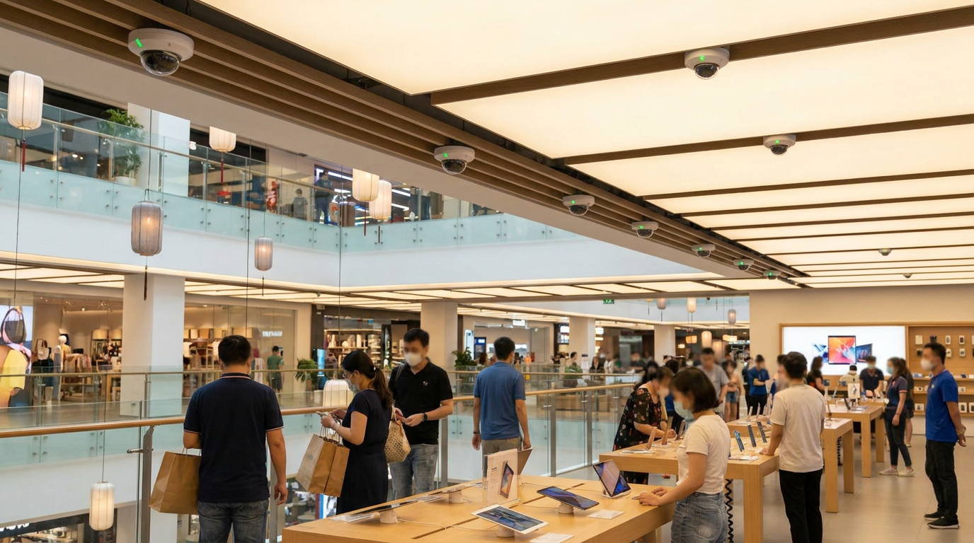 Camera đếm người shop TTTM: Tăng 30% doanh thu nhờ heatmap 2026