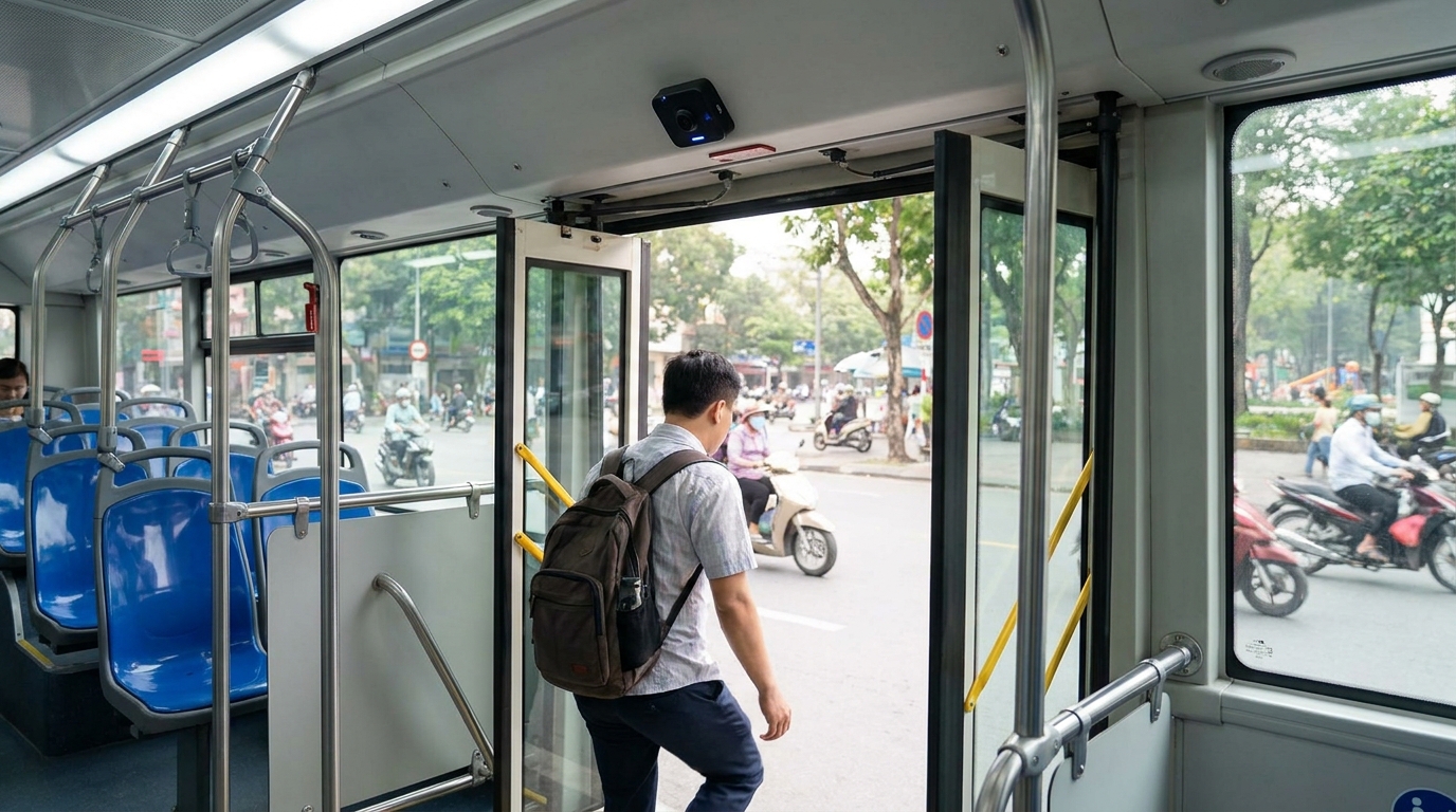 Case study: Giảm 25% vé lậu nhờ camera AI đếm hành khách xe buýt