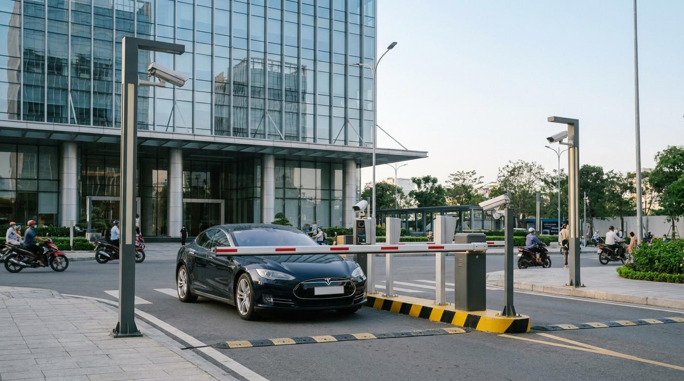 Chi phí lắp đặt barrier LPR bãi xe thông minh 2026: Bảng giá chi tiết