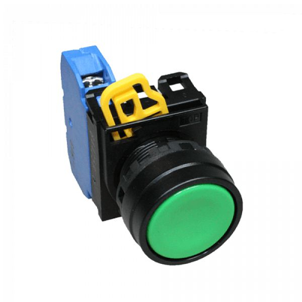 Nút nhấn nhả không đèn IDEC YW1B-M1E10G, xanh, 1NO, D22 2