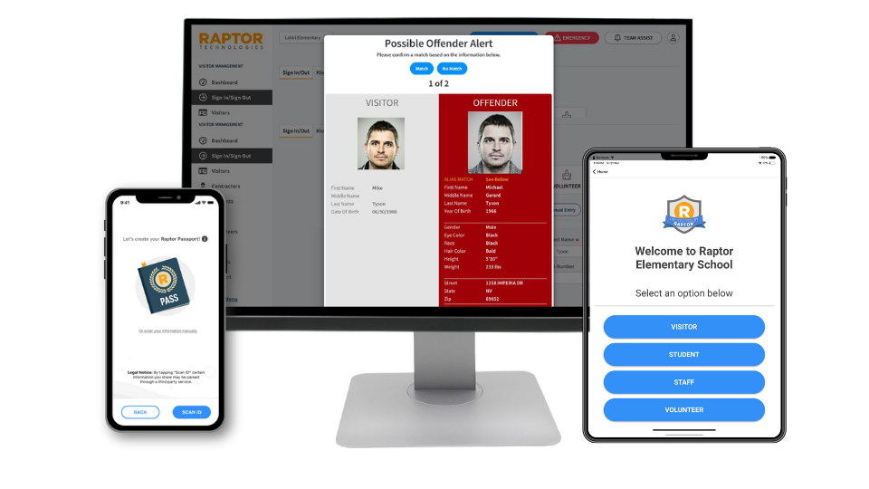 Raptor VisitorSafe — Phần mềm quản lý khách ra vào trường học