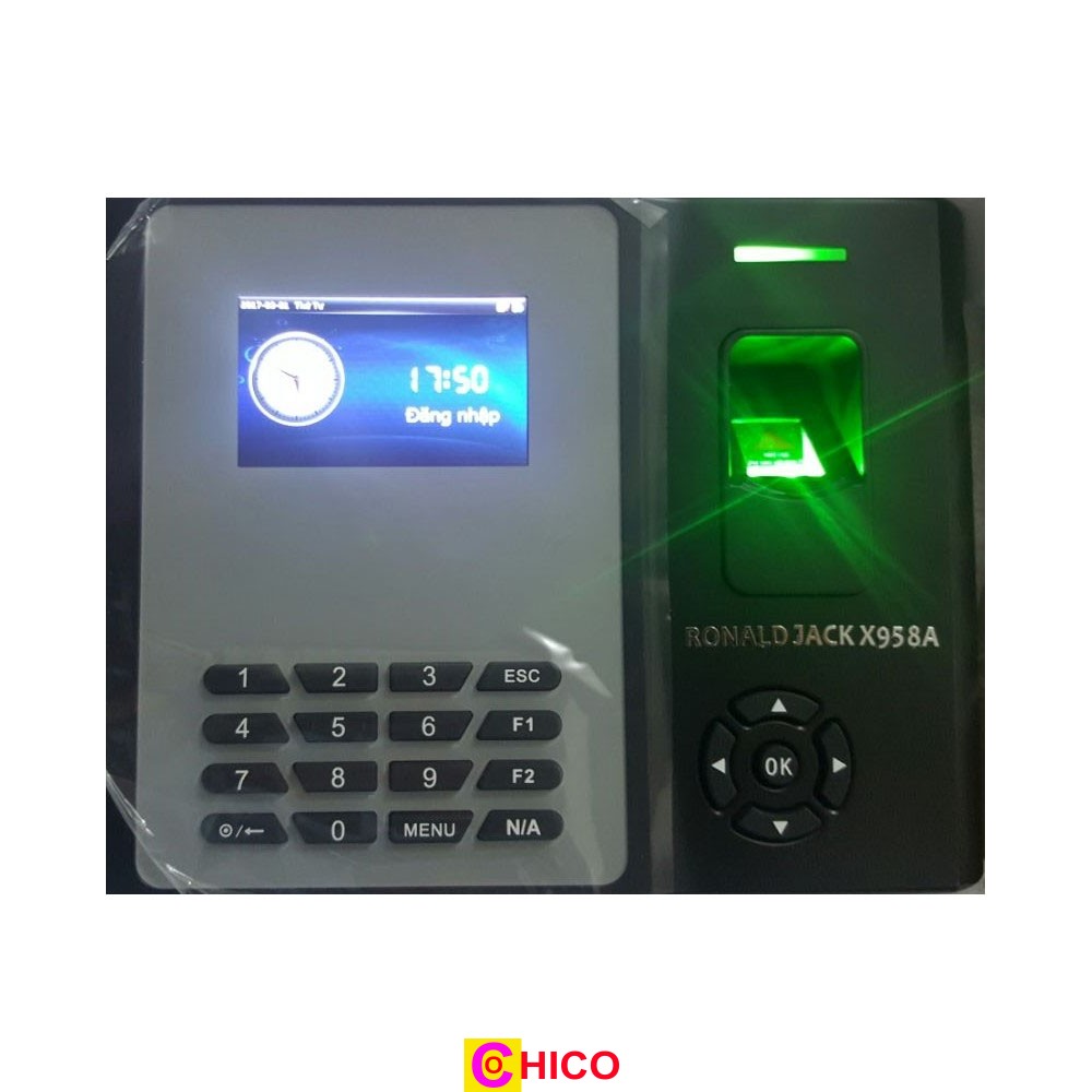 Máy chấm công vân tay thẻ cảm ứng KJTech KJ3400 FC EM/5K 2