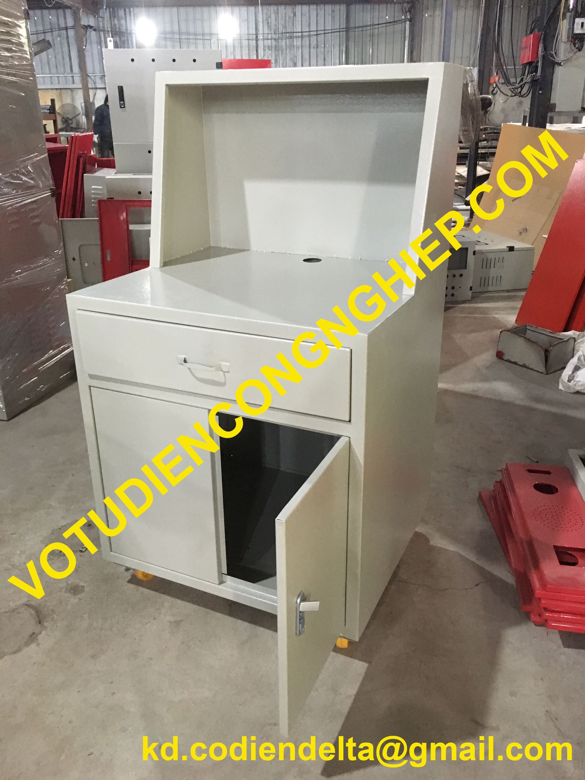 Vỏ Tủ Bàn Điều Khiển Bãi Giữ Xe 1100x700x600 Sơn Tĩnh Điện