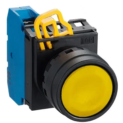 Nút nhấn nhả không đèn phi 22 Idec YW1B-M1E10Y Màu Vàng 1NO 2