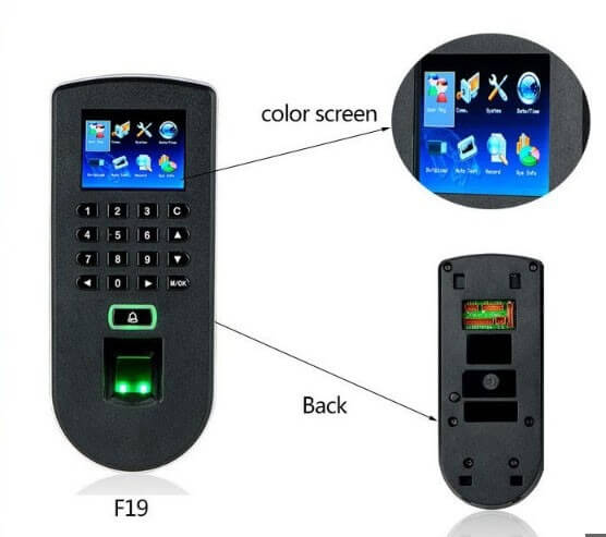 Máy chấm công vân tay ZKTeco F19 3