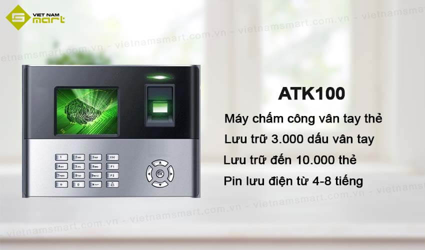 Máy chấm công vân tay thẻ Abrivision ATK100 2