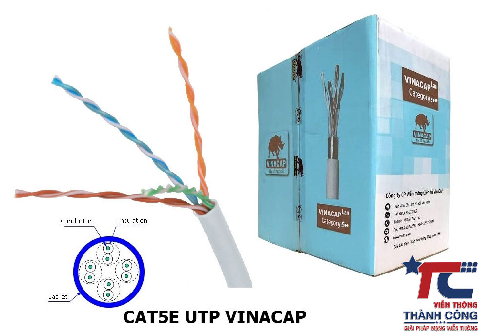 Cáp mạng Cat5e UTP Vinacap 4 đôi - ảnh 1