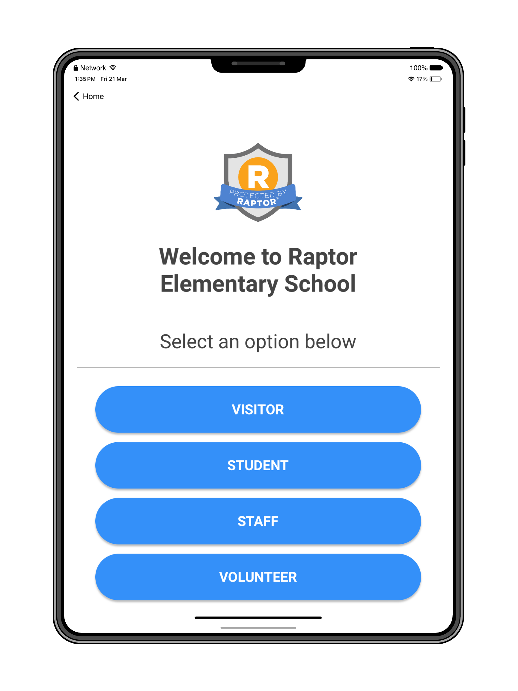 Raptor VisitorSafe 4
