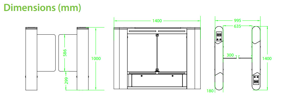 Cổng chắn Swing Barrier SBTL2200 - ZKTeco 4