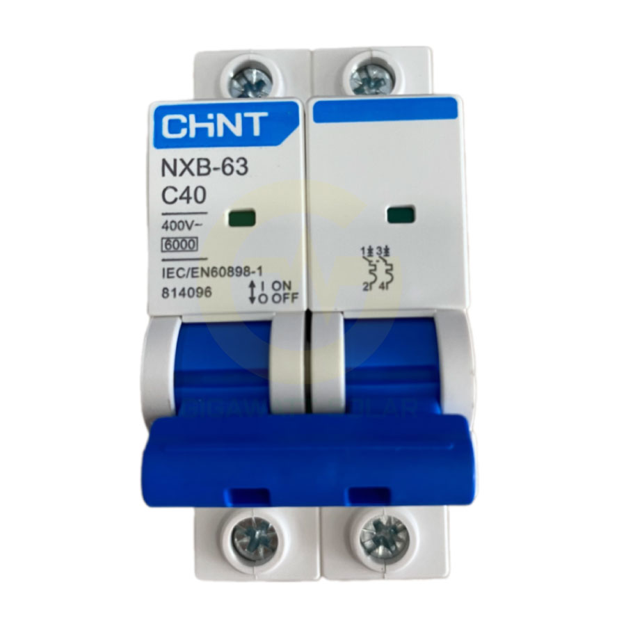 Cầu dao tự động MCB NXB-63 2P 6A 6kA – Chint – 814090 2