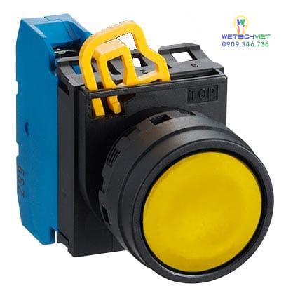 Nút nhấn nhả không đèn phi 22 Idec YW1B-M1E10Y Màu Vàng 1NO