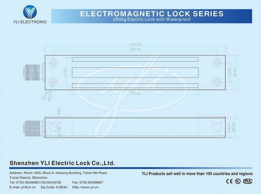 Khóa điện từ đơn YM-280FW 2