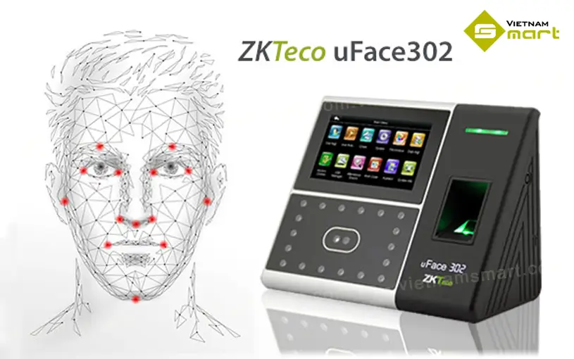 Máy chấm công khuôn mặt và vân tay ZKTeco UFace302 2