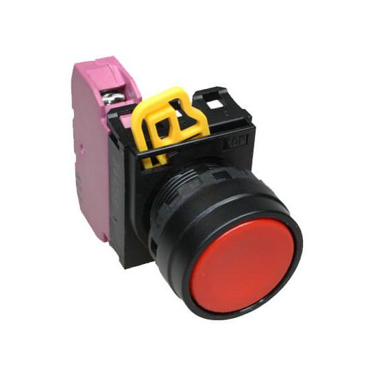 Nút nhấn nhả không đèn 1NO 22mm (Đỏ) IDEC YW1B-M1E10R