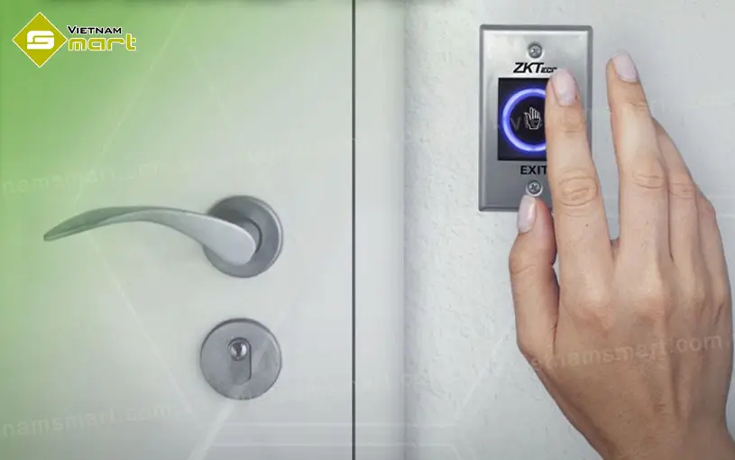 Nút Bấm Mở Cửa Cảm Ứng ZKTeco TLEB102-R 4