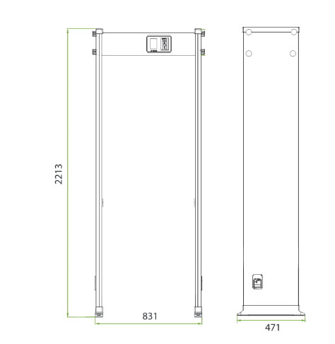 Cổng dò kim loại XST-A2 - Thiết bị kiểm soát an ninh 6 vùng 3