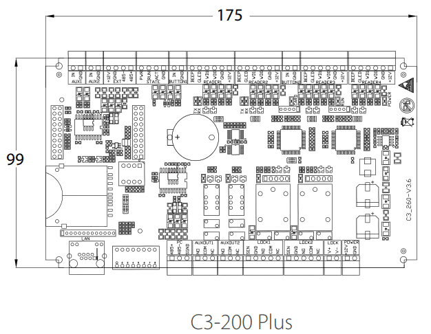 Bộ điều khiển trung tâm ZKTeco C3-200 Plus 5