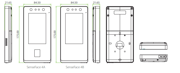 Máy chấm công khuôn mặt và vân tay ZKTeco SenseFace 4A 3
