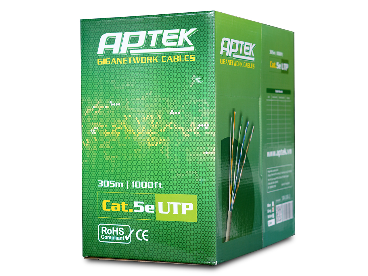 Cáp mạng APTEK Cat.5e UTP Copper 24AWG (530-1101-2) 6