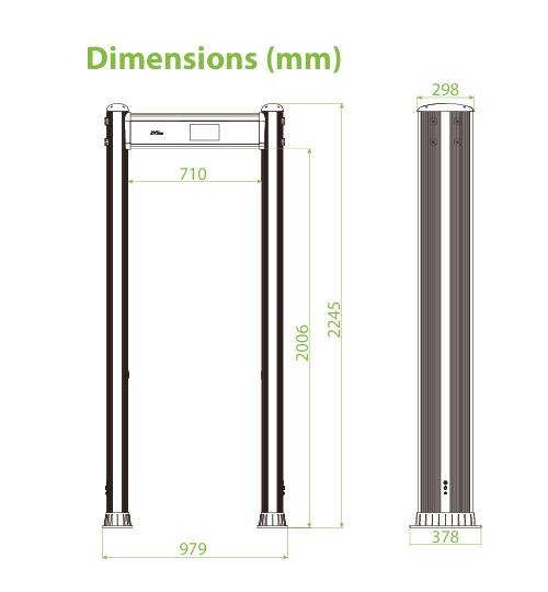 Cổng Dò Kim Loại ZKTeco ZK-MD5000 4