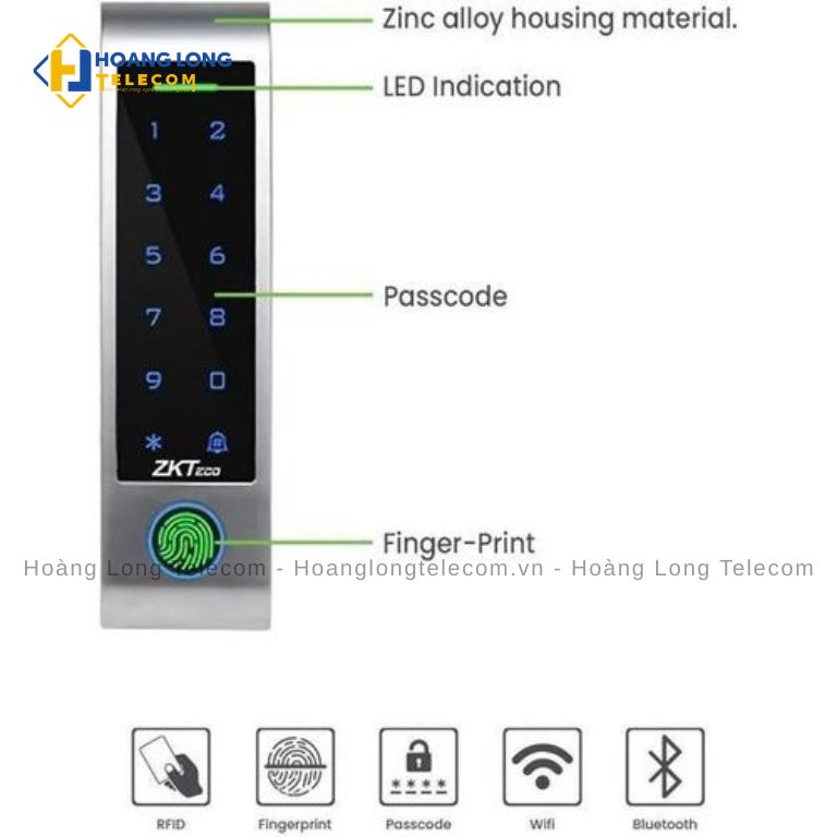 Thiết bị kiểm soát cửa vân tay ZKTeco MK-V1 FP - ảnh 2