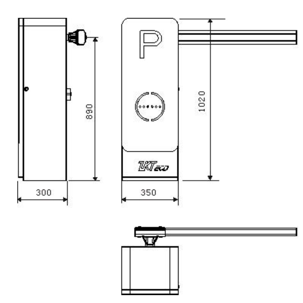 Cổng barrier ZKTeco ZK-BGM1000R-45BOOM tay 4.5m