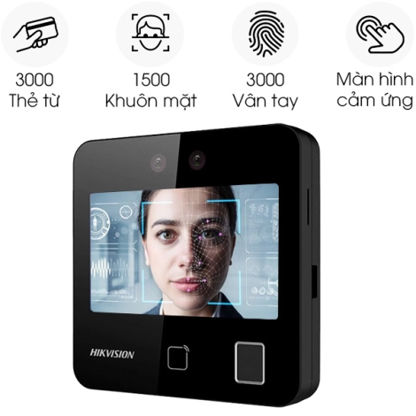 Máy chấm công khuôn mặt + vân tay + thẻ Mifare HIKVISION DS-K1T343MFWX 4