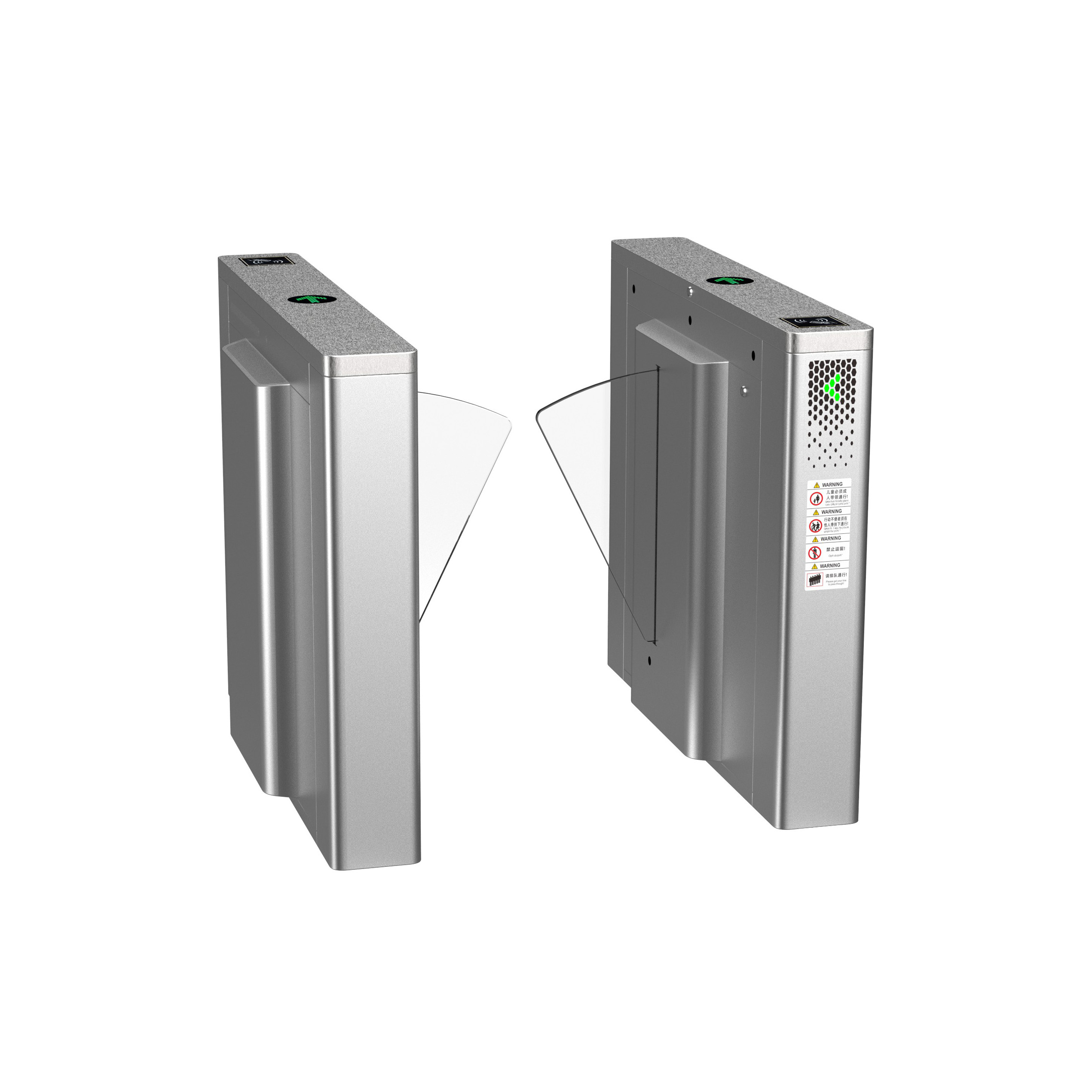 Kapaisi KPS-TD3203 — Flat Barrier Turnstile kiểu tàu điện ngầm, cánh phẳng inox