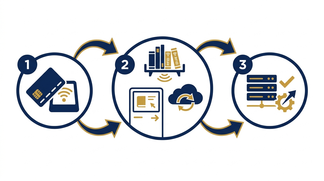 Thiết bị tự phục vụ thư viện RFID hoạt động như thế nào?