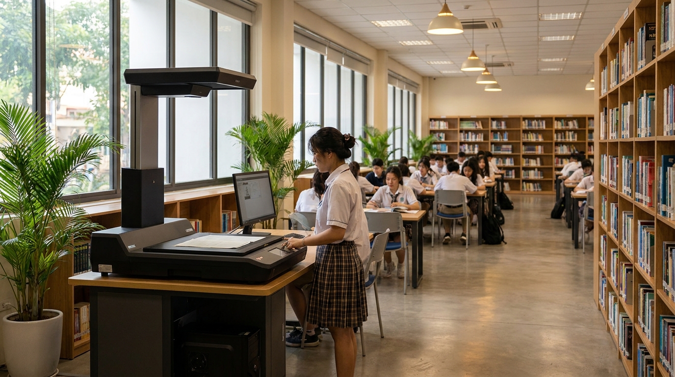 Số hóa tài liệu thư viện: Quy trình chuẩn 2026 cho trường học