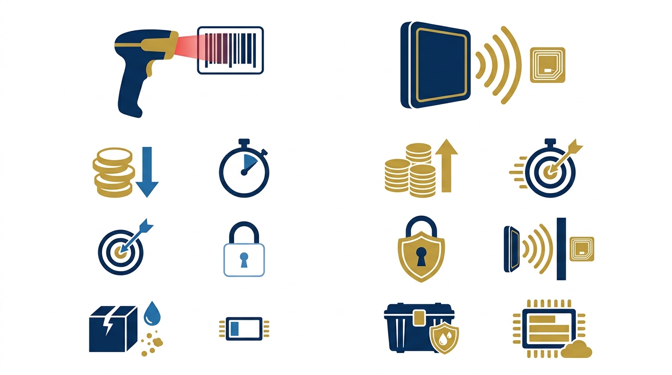 So sánh chi tiết RFID và Barcode theo 7 tiêu chí