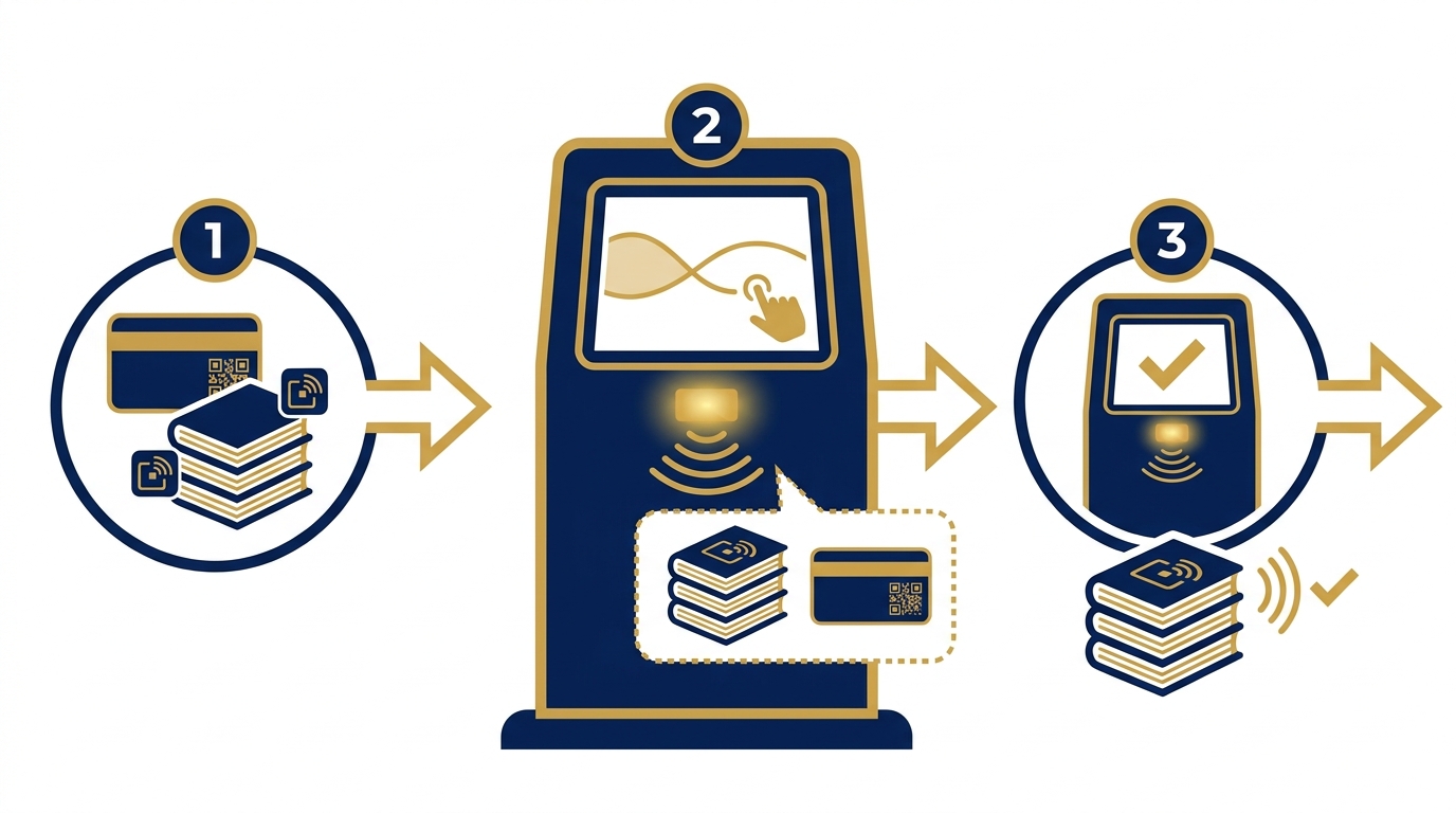 Kiosk tự phục vụ RFID hoạt động như thế nào?