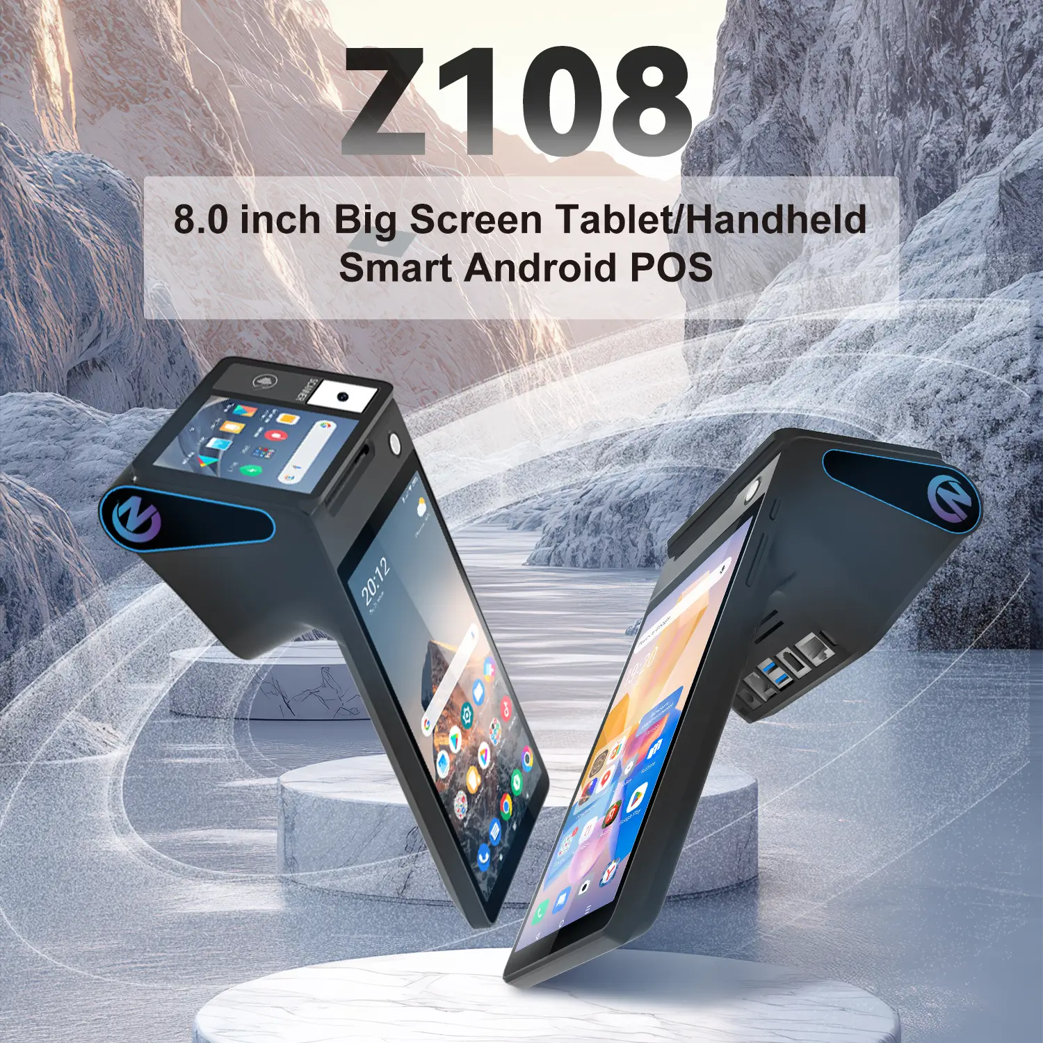 Máy POS Android Z108S 8 inch màn hình kép, Android 14.0 3