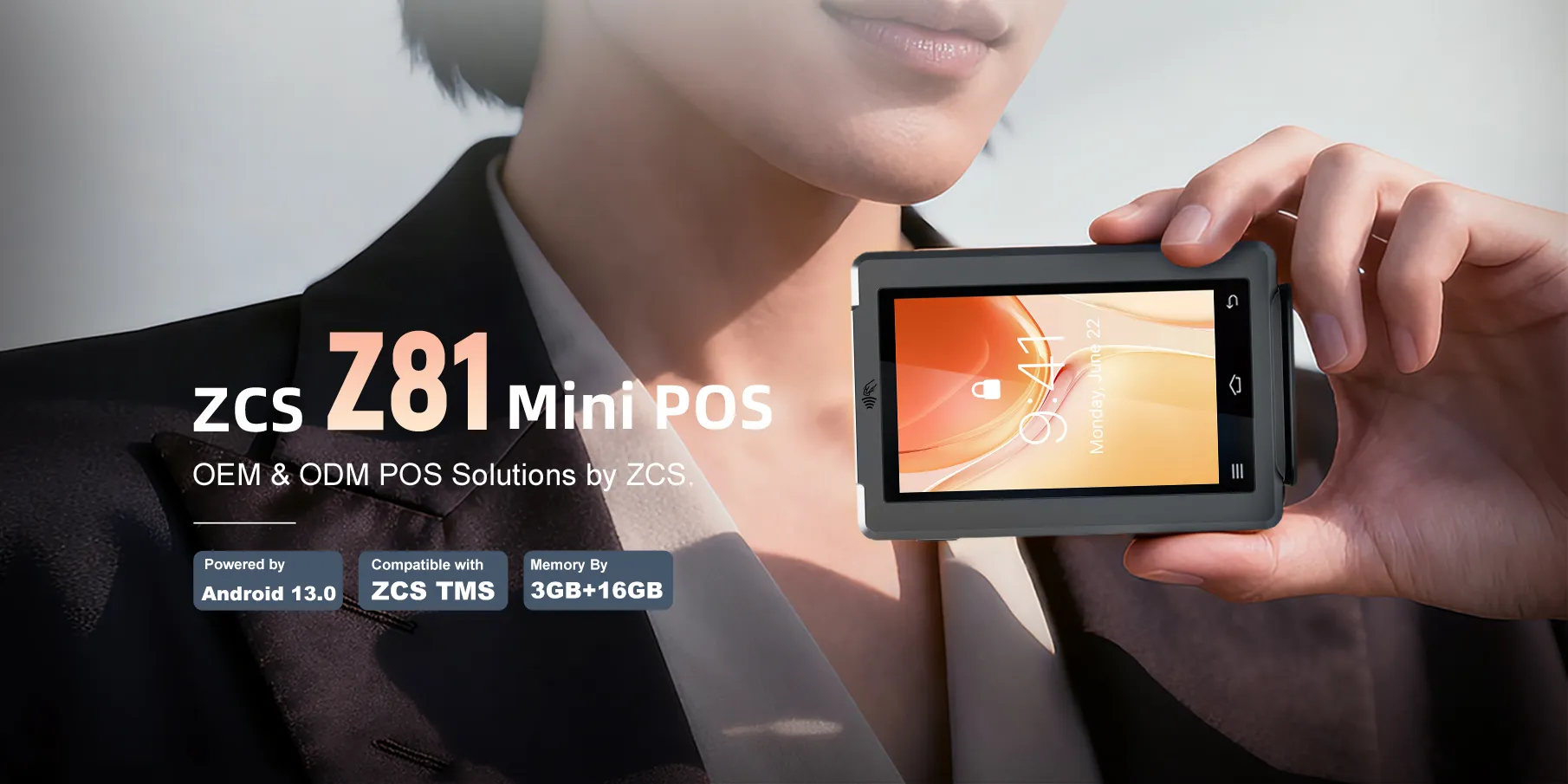 Máy POS cầm tay ZCS Z81 Android 13 - Thiết bị đầu cuối mini — Việt POS