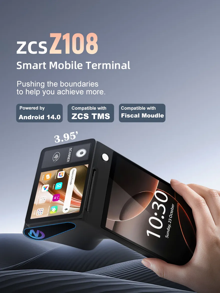 Máy POS Android Z108S 8 inch màn hình kép, Android 14.0 2