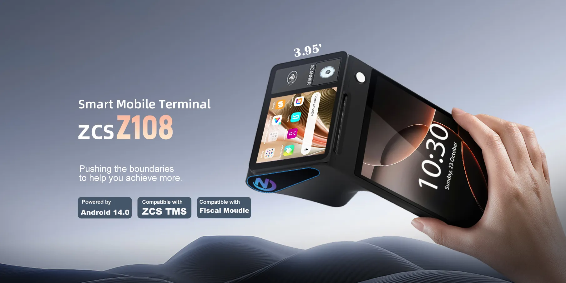 Máy POS Android Z108S 8 inch màn hình kép, Android 14.0