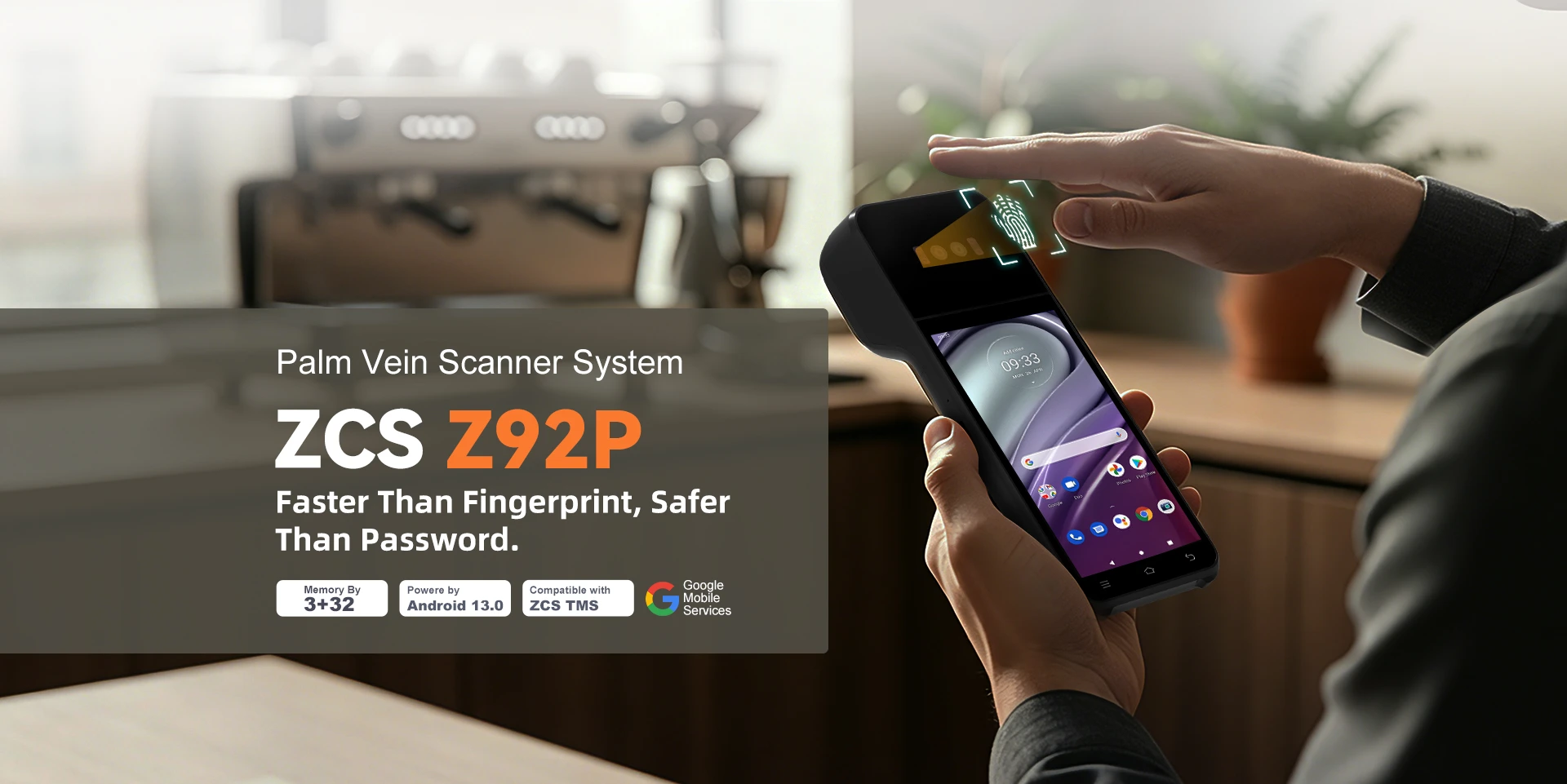 Máy quét vân tay Z92 POS - Thiết bị đầu cuối thông minh Android