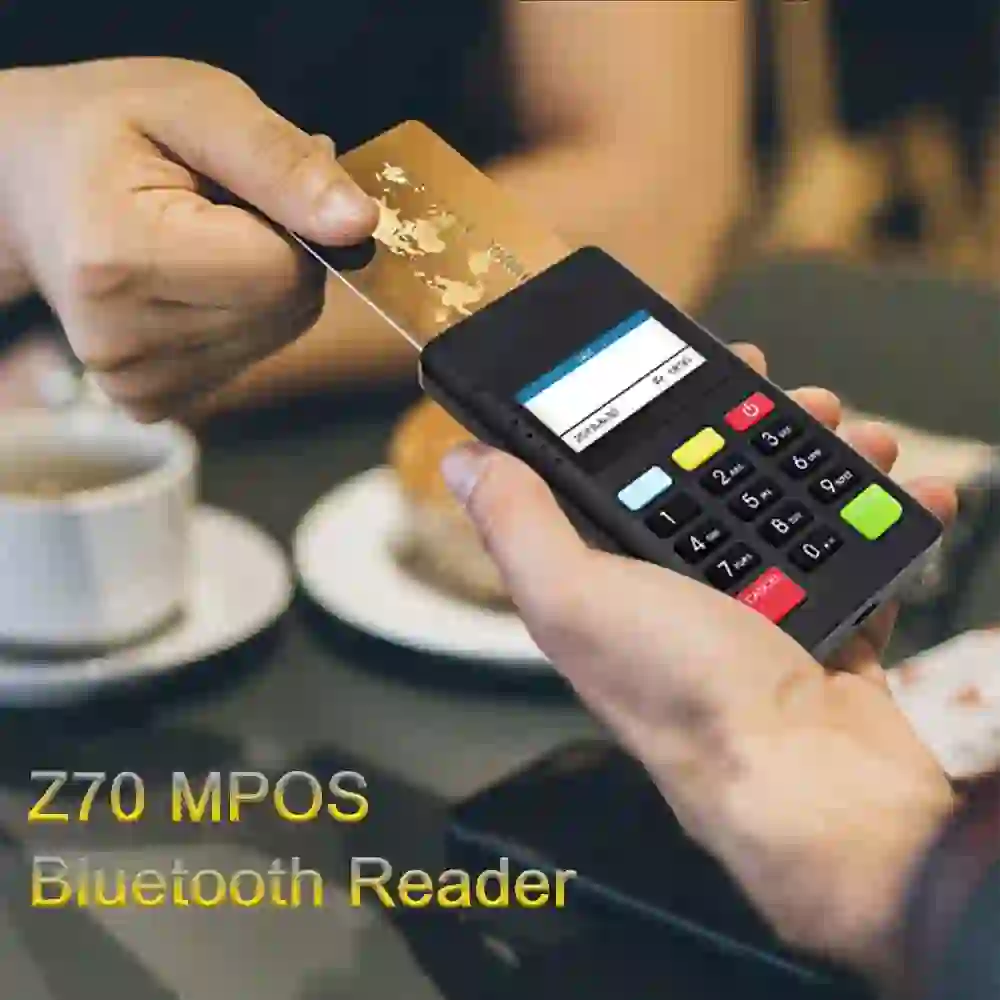 Thiết bị đầu cuối MPOS Bluetooth 3 trong 1 ZCS Z70 – Đầu đọc từ tính / IC / NFC — Việt POS 4