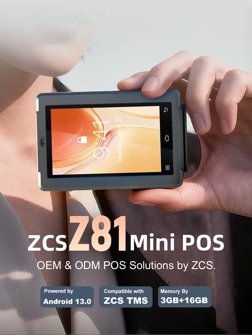 Máy POS cầm tay ZCS Z81 Android 13 - Thiết bị đầu cuối mini — Việt POS 2