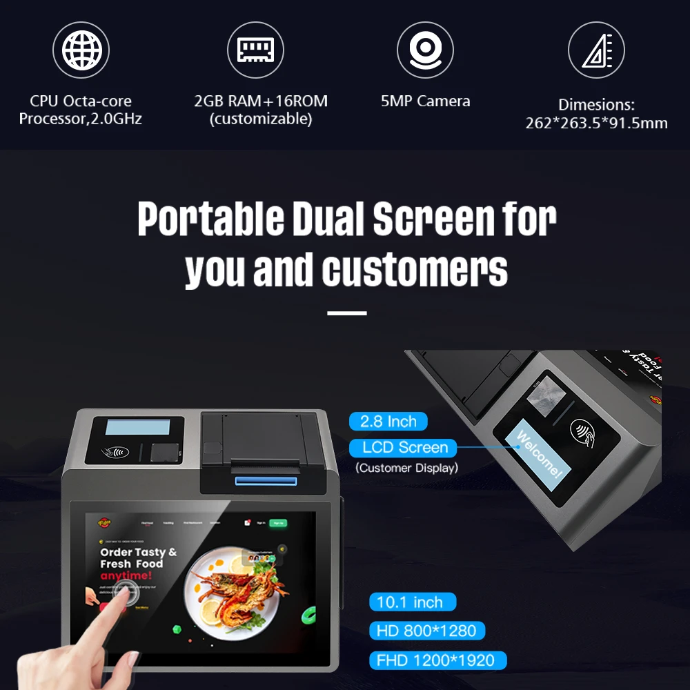 Máy POS để bàn Android Z100 - Thiết bị đầu cuối thanh toán đa năng — Việt POS 4