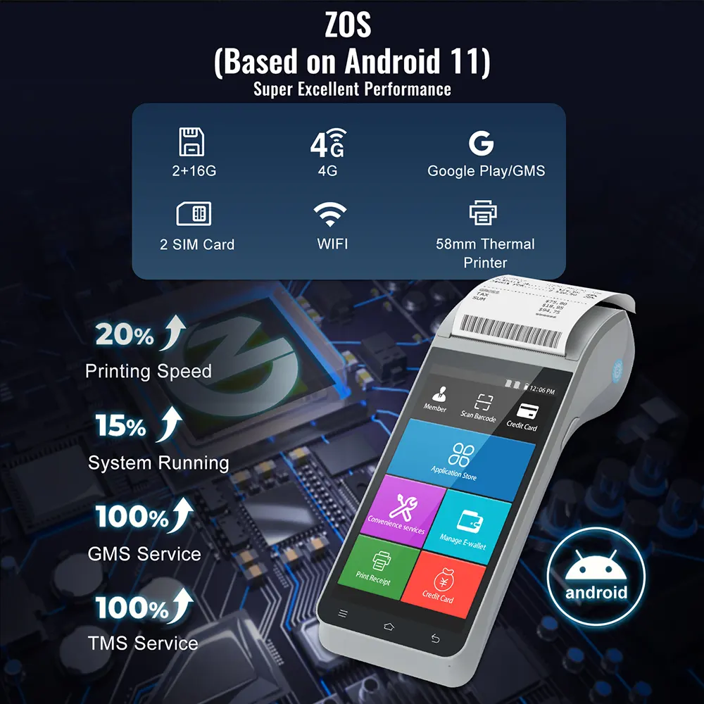 Máy POS di động Android Z91 (ODM) - Thiết bị đầu cuối thông minh — Việt POS 4